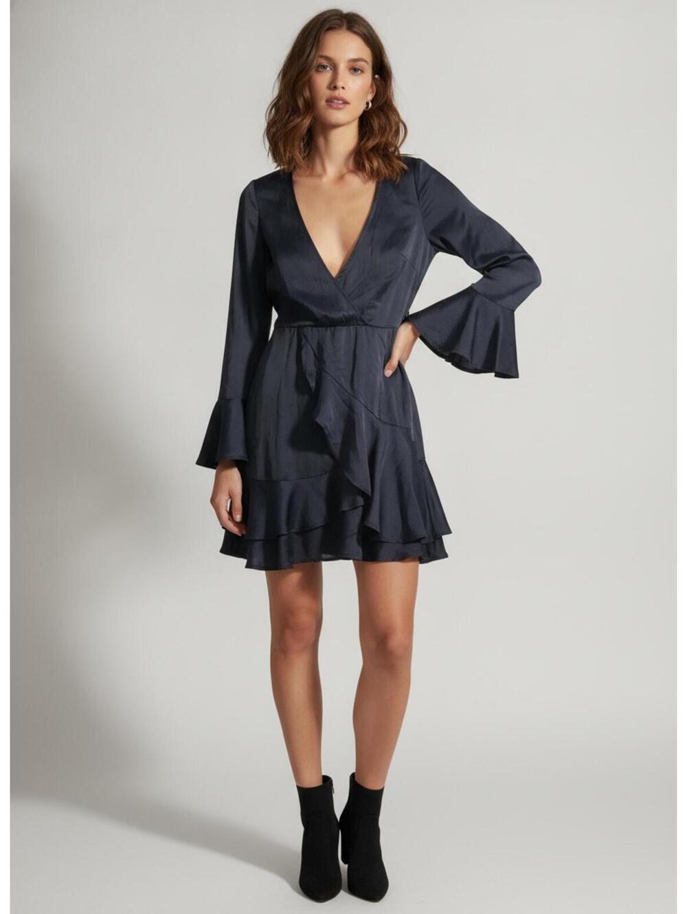 Navy Blue Flowy Dress by Here Comes The Sun  Special Occasion Party Small
